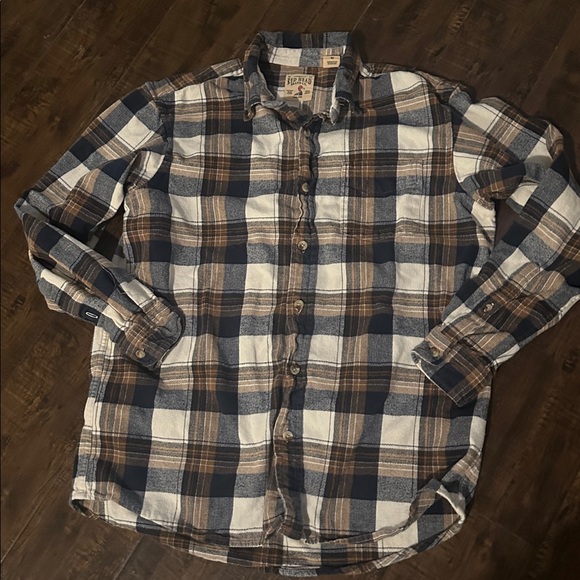 Red Head Brand Co. Blue and Brown Plaid Flannel - Picture 1 of 3
